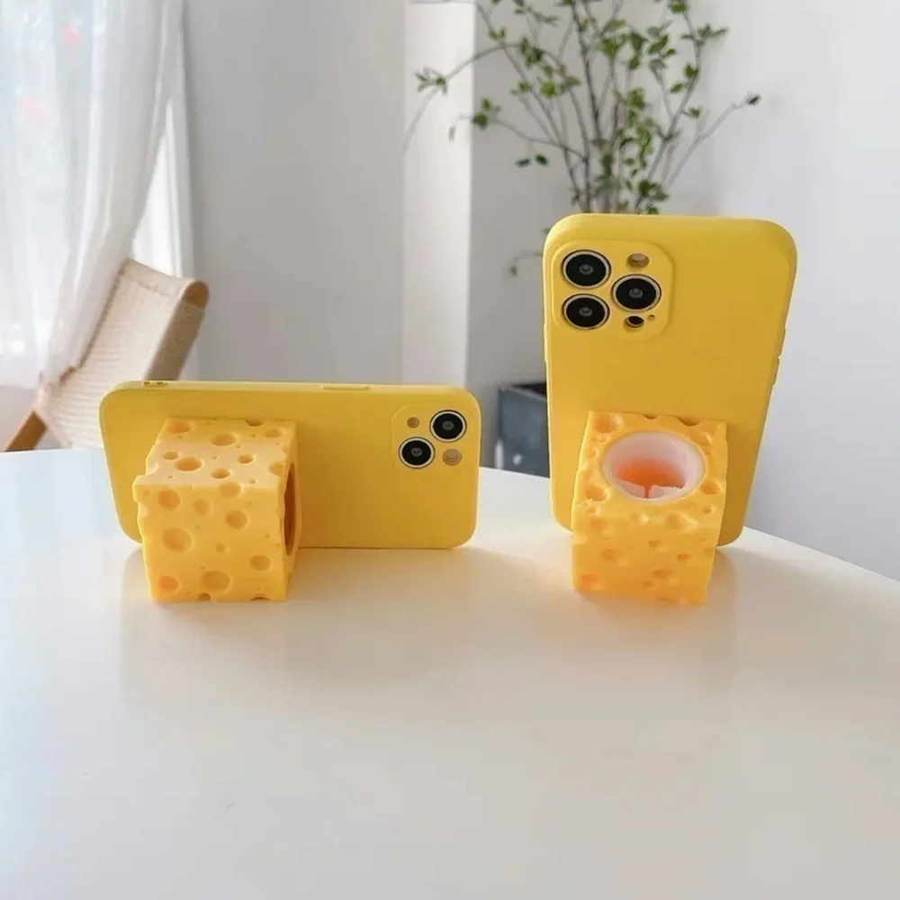 Gray Mouse and Cheese Squishy Phone Case for iPhone 12 Pro Max New Without Tags
